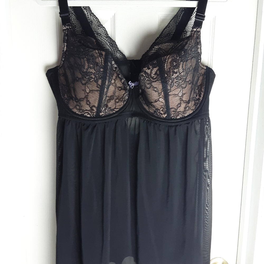 ADORE ME baby doll chemise, underwire